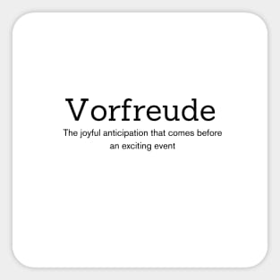 Vorfreude Sticker